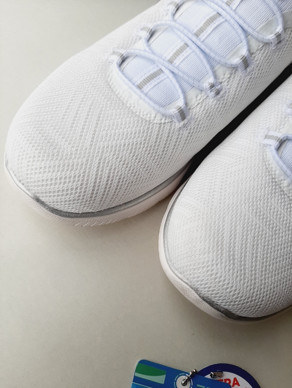 Skechers Off White Slip-ins Memory Foam Sneakers - Picture 4 of 7